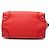 Céline Celine Mini Luggage Tote em couro de bezerro vermelho - vista 3