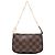 Mini Pochette Accessoires Damier Ebene Marrón Louis Vuitton Castaño