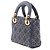 Dior Mini Denim Cannage Blu Studded Morbido Lady Dior Blu navy - vista 2