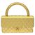 Borsa a mano in pelle di agnello dorata Chanel D'oro