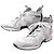 Hermès HERMES ACTION H201103Z 38 GRAU WEISS CANVAS LEDER SNEAKERS
