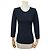 NEUES CHANEL LANGARM-OBERTEIL P18834V01040 CC LOGO M 40 VISKOSE Marineblau