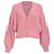 Iro Uberta Oversized Rippstrick-Cardigan aus Polyester in Rosa Braun Pink