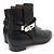 Botas de couro com fivela Kelly da Hermès Preto - vista 3