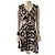 Vestido V-neck de estampado de leopardo de Diane von Furstenberg Castaño Negro
