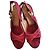 Rote Wildleder-Pumps von Casadei