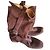 Autre Marque Botas de ante marrón con hebilla Castaño
