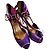 Autre Marque Tacchi a piattaforma in suede viola e rosa D'oro Porpora