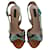 Escada Python-Print Slingback-Absätze Grün Grau Lila Python drucken  - Ansicht 1