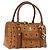 MCM Vicetos Mini Logogram Boston Bag in pelle PVC marrone e oro Auth ki6516 D'oro