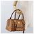 MCM Vicetos Mini Logogram Boston Bag in pelle PVC marrone e oro Auth ki6516 D'oro - vista 25