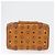 MCM Vicetos Mini Logogram Boston Bag in pelle PVC marrone e oro Auth ki6516 D'oro - vista 5