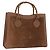 Borsa a Mano GUCCI Bamboo Camoscio Marrone Oro 002 1095 0260 Auth ep13552 D'oro