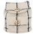 CHANEL Zaino Matelassé con Catena Tweed Bianco Oro CC Auth 172472SM D'oro - vista 13