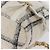 CHANEL Zaino Matelassé con Catena Tweed Bianco Oro CC Auth 172472SM D'oro - vista 18