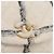 CHANEL Zaino Matelassé con Catena Tweed Bianco Oro CC Auth 172472SM D'oro - vista 20