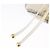 CHANEL Zaino Matelassé con Catena Tweed Bianco Oro CC Auth 172472SM D'oro - vista 23