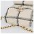 CHANEL Zaino Matelassé con Catena Tweed Bianco Oro CC Auth 172472SM D'oro - vista 6