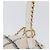 CHANEL Zaino Matelassé con Catena Tweed Bianco Oro CC Auth 172472SM D'oro - vista 9