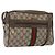 Borsa Sherry Line GG Supreme Web di GUCCI in PVC Beige Rosso 68 02 005 Auth 172748