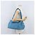 PRADA Canapa M Borsa a mano in tela 2 in 1 Blu Oro Auth ARZ233 D'oro - vista 26