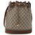 Borsa Gucci GG Supreme Web Sherry Line PVC Beige Oro 41 02 085 Auth ka2661 D'oro - vista 13