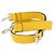 FENDI Cintura in Pelle per Spalla 35,4""-43,3"" Gialla Auth LNZ434 Giallo - vista 4