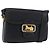 Borsa a Spalla CÉLINE Carrozza in Pelle Nera e Oro Auth ki6513 Nero D'oro