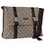 Gucci Borsa a Spalla GG Supreme in PVC Pelle Beige Argento 122373 Auth 173598