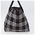 Borsa a mano Burberrys Nova Check Blue Label in nylon nero e argento Auth fm5217 - vista 3
