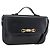 Céline Borsa a Spalla Horsebit in Pelle Nera e Oro Auth ka2765 Nero D'oro