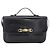 Céline Borsa a Spalla Horsebit in Pelle Nera e Oro Auth ka2765 Nero D'oro - vista 13