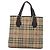 Borsa a mano in PVC beige e oro con motivo Nova Check di BURBERRY Auth 172725 D'oro - vista 2