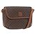 Céline Borsa a spalla in tela Macadam CELINE in pelle PVC marrone oro Auth fm5173 D'oro