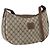 Gucci Borsa a Spalla GG Supreme PVC Beige Oro 001 256 0719 Auth mr2014 D'oro