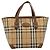Borsa a mano Burberrys Nova Check in tela beige oro Auth 172901 D'oro - vista 13