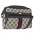 Borsa a Spalla Gucci GG Supreme Sherry Line PVC Blu Navy Oro 89 02 004 Auth ep13472 D'oro