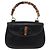 Borsa a mano in pelle nera e oro GUCCI Bamboo 000 1781 0633 Auth 173021 Nero D'oro - vista 13
