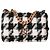 Borsa a tracolla in tweed di Chanel con portamonete Nero Bianco