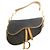 Borsa a Spalla Christian Dior Saddle SJE44001 Blu Beige Bordò