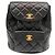 Chanel 04194 Leder-Rucksack Schwarz