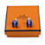 Hermès Orecchini HERMES Mini Pop H in metallo Blu  - vista 5