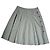falda blanca plisada inconnue con botones dorados Talla 44 Blanco