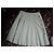 falda blanca plisada inconnue con botones dorados Talla 44 Blanco - vista 2