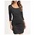 Dolce & Gabbana Raffung Bodycon Kleid aus Schurwolle Anthrazitgrau - Ansicht 2
