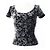Timeless Chanel P78132 Viskose-Polyamid Top Schwarz Grau