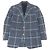 Autre Marque Blazer in cotone e lino a quadri tartan Gabriele Pasini Blu
