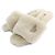 Sandali in pelliccia di pecora con logo Triangle 1XX654 di Prada Beige