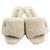 Sandali in pelliccia di pecora con logo Triangle 1XX654 di Prada Beige - vista 4