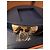 Cinto Hermès em couro azul com hardware dourado Gold hardware - vista 5